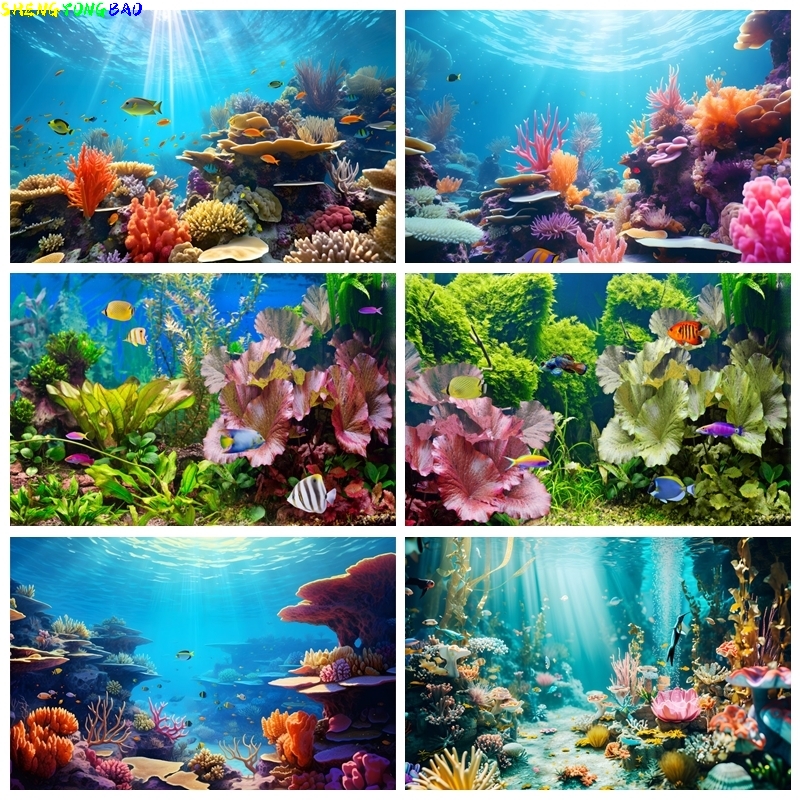Aquarium Marine World - Under Sea Seabed World Photography Backdrop