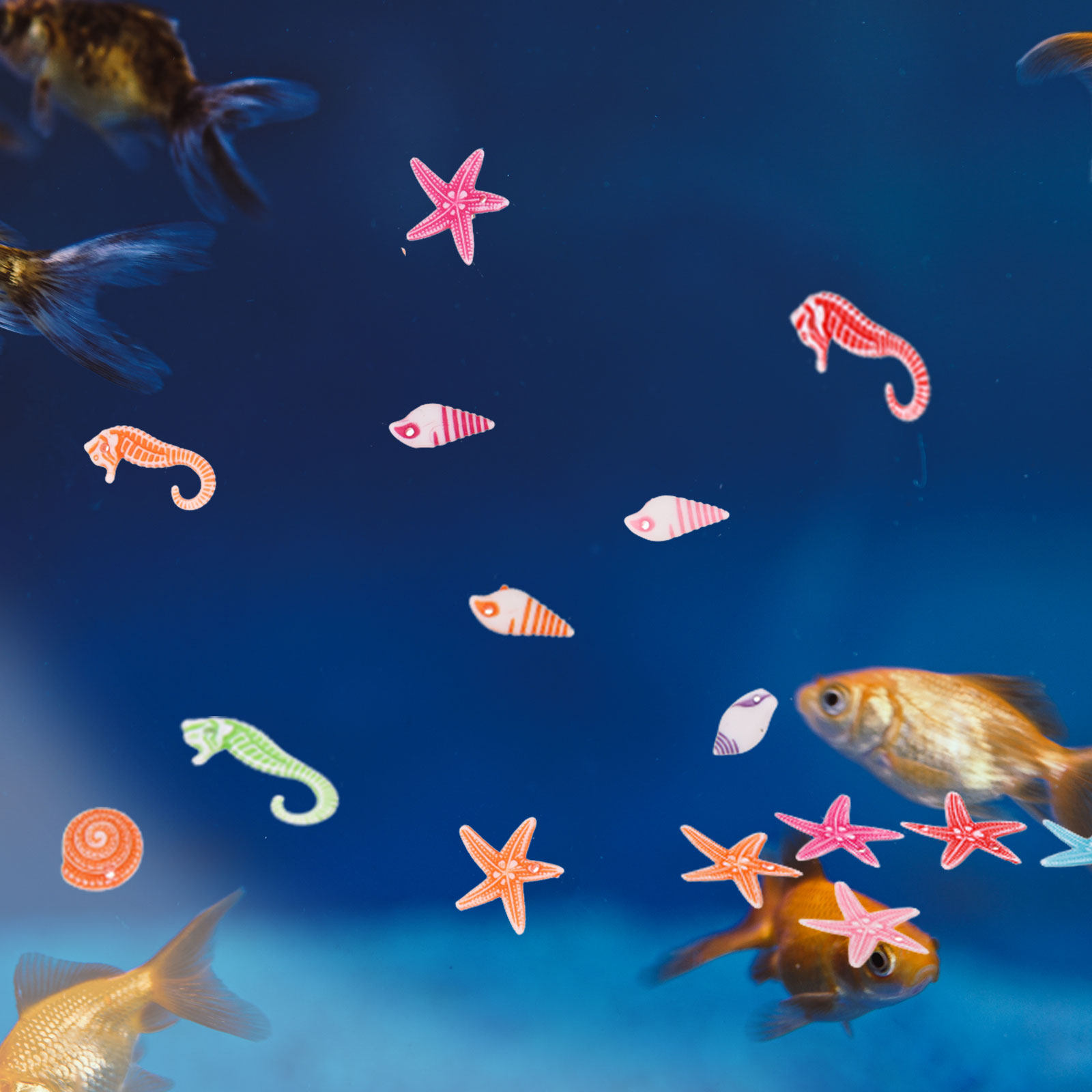 Marine Aquarium Home - 60Pcs Mini Sea Animal Resin Ornaments