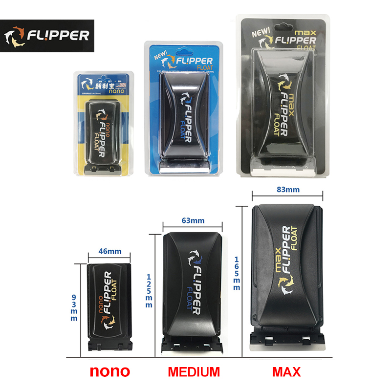 Marine Aquarium Glass Cleaner - Flipper Aquarium Glass Fish Brush Makeup