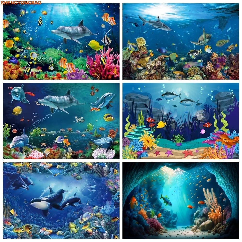 Aquarium Marine World - Under Sea Seabed World Backdrop Underwater