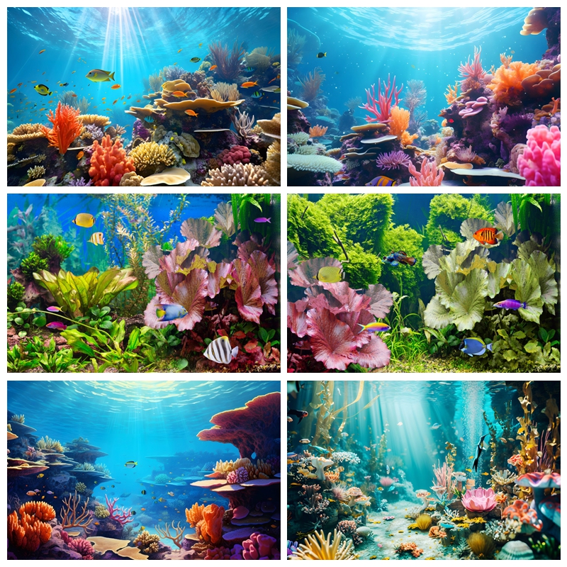 Aquarium Marine World - Under Sea Seabed World Photography Backdrop
