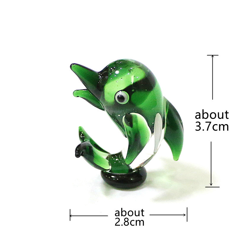 Handmade Mini Glass Dolphin Fi – Marine Aquarium Home recenzja i cena