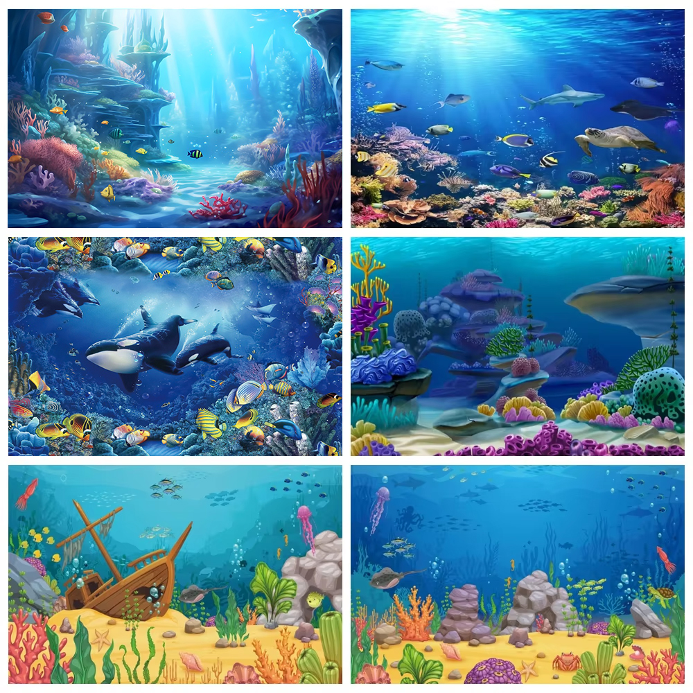 Underwater World Backdrop Unde – Aquarium Marine World recenzja i cena