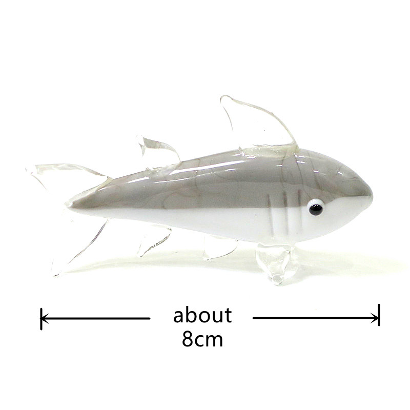 Gray Murano Glass Shark Figuri – Marine Aquarium Home recenzja i cena
