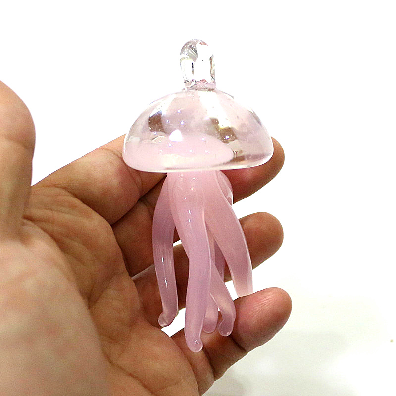 Pink Jellyfish Glass Pendant C – Marine Aquarium Home recenzja i cena