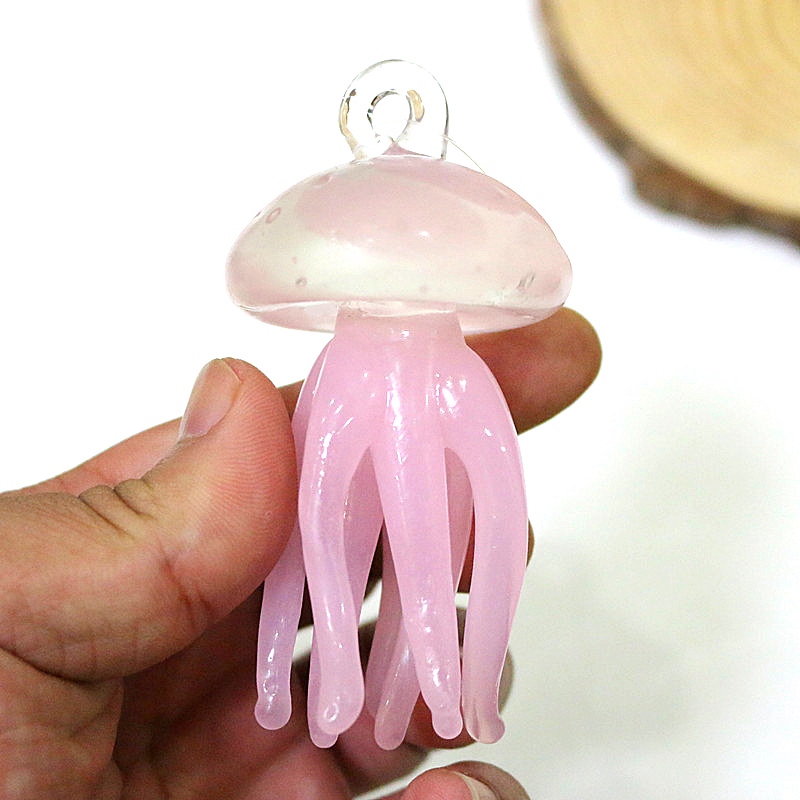 Pink Jellyfish Glass Pendant C – Marine Aquarium Home recenzja i cena